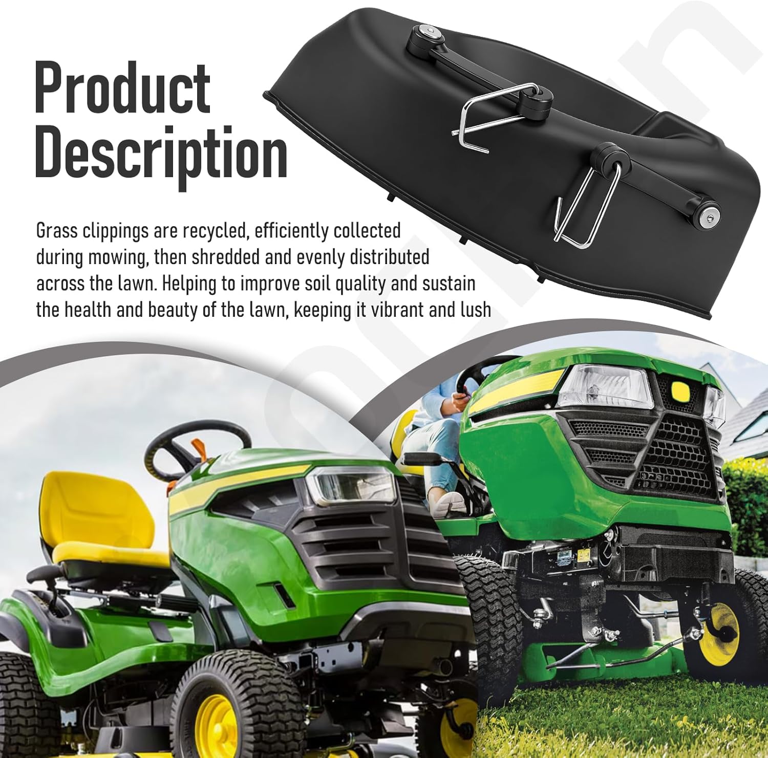 42-Inch Mulch Cover Kit for Husqvarna, Craftsman, John Deere, Poulan, AYP Lawn Tractor Deck with Mounting Hardware Replaces 954040501 960710005 583207101