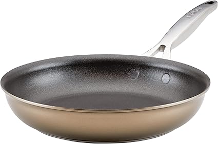 Anolon Ascend Hard Anodized Nonstick Frying Pan/Skillet - Good for All Stovetops (Gas, Glass Top, Electric & Induction), Dishwasher & Oven Safe with Stainless Steel Handle, 12 Inch - Bronze - Thumbnail 2
