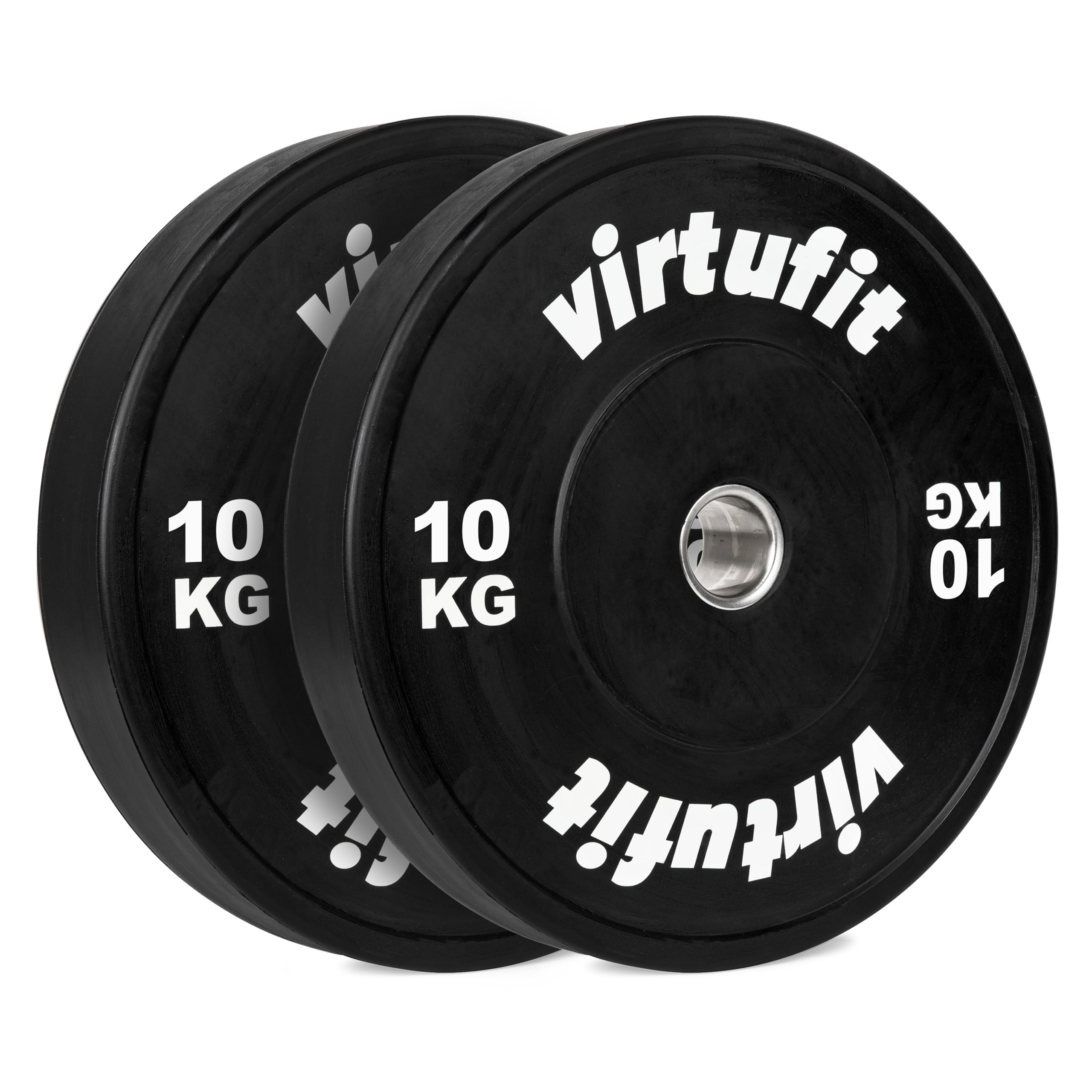 VirtuFit Set de plaques bumper en caoutchouc - Disque de poids olympique - 50 mm - Set de 2 x 10 kg