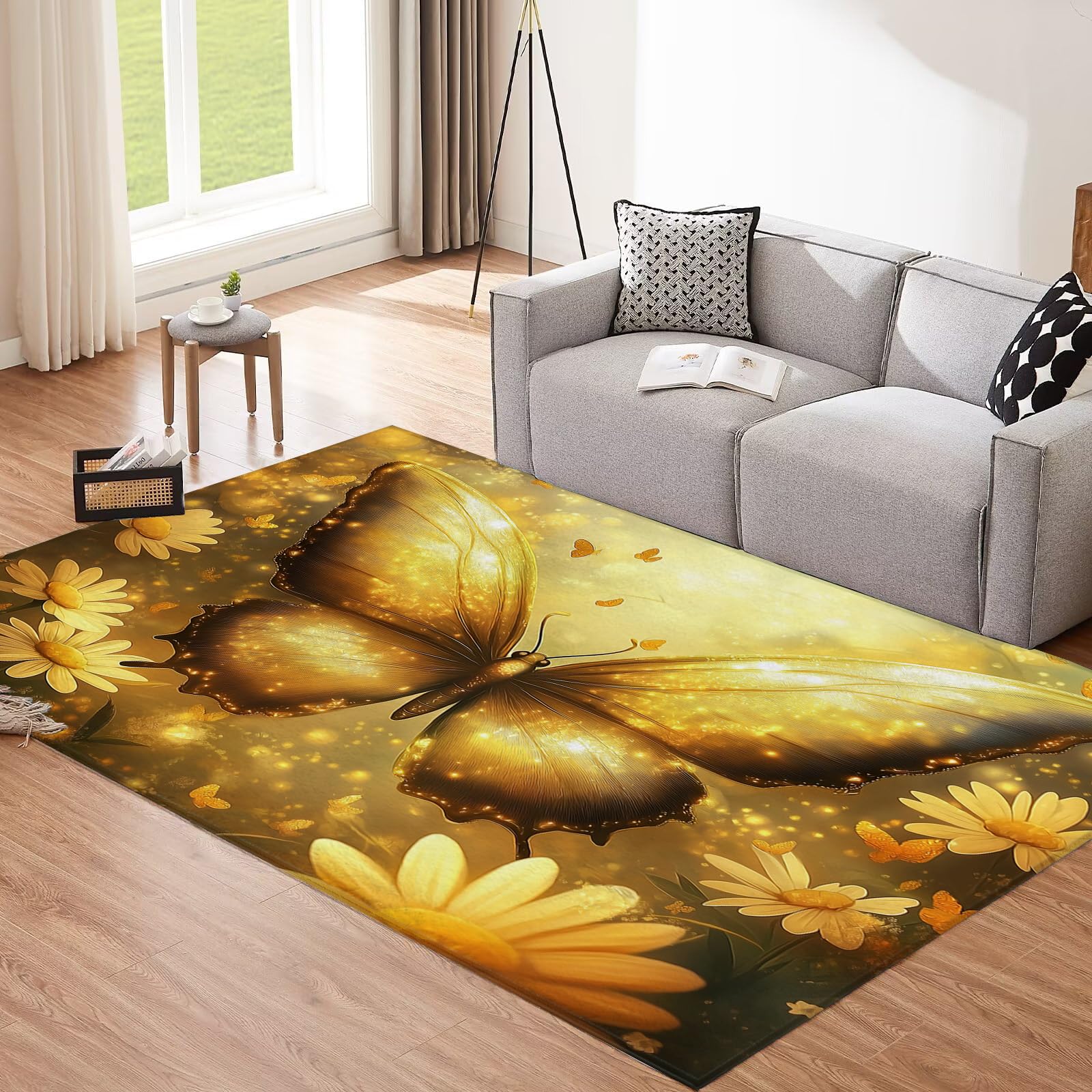 Tapis de couloir grand carré moderne lavable avec envers antidérapant sécurisé