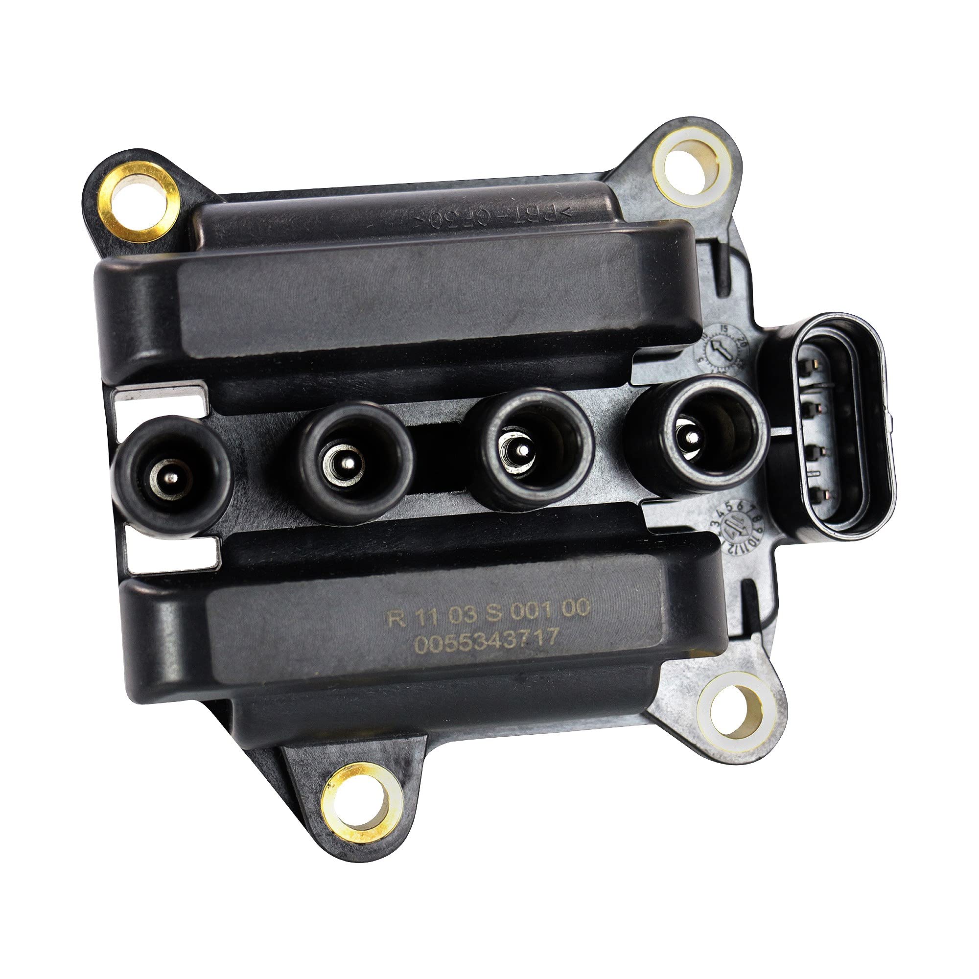 BOSCH Bobina d'accensione 0986221046 Compatibile con: DACIA LOGAN, LOGAN II, LOGAN MCV II, SANDERO, SANDERO II, RENAULT CLIO II, CLIO III, CLIO III Grandtour, CLIO IV, CLIO IV Grandtour, KANGOO