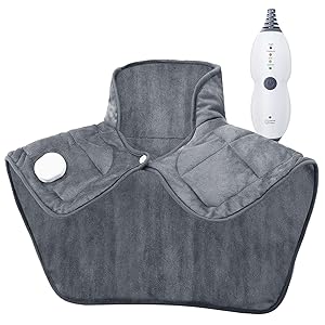 Heating Pad for Back Pain and Cramps Relief, 2.2lb Weighted Heating Pads for Neck and Shoulders, Extra-Large Soft Electric Pad with 4 Heat Settings, Auto-Off, Gifts for Women Men Mom Dad, 19" x 22"