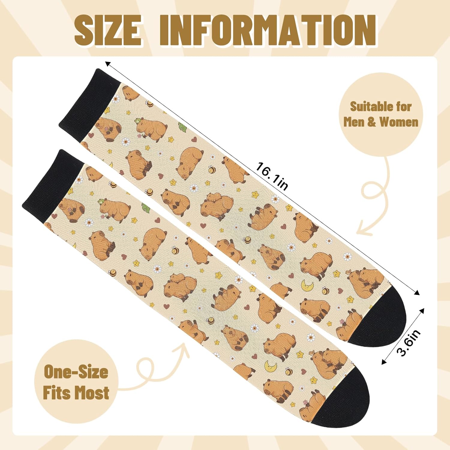 Novelty Socks for Men Women, Funny Cute Crew Socks, Unisex Everyday Wear - Image 4