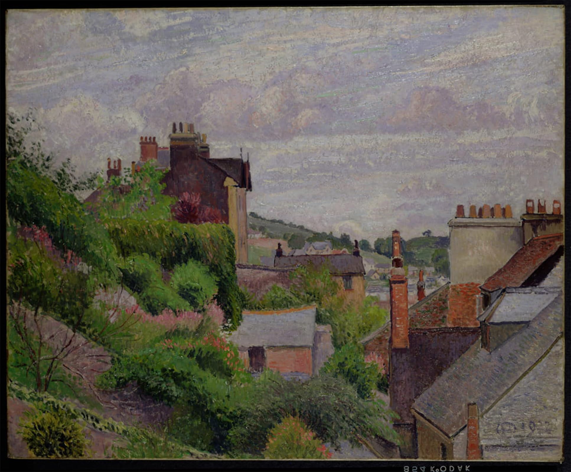 SERENDIPITP Aesthetic Poster Photo Wall Print Retro Picture the Roofs of Dartmouth by Lucien Pissarro Modern Wall Artwork for Home Decor 60x90cm