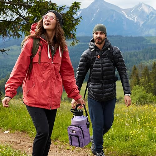 Vista 169 de NATURE PIONEOR Soporte para botella de agua con correa de 25, 32, 40, 64 onzas, funda aislante para botella de agua para senderismo, campamento al