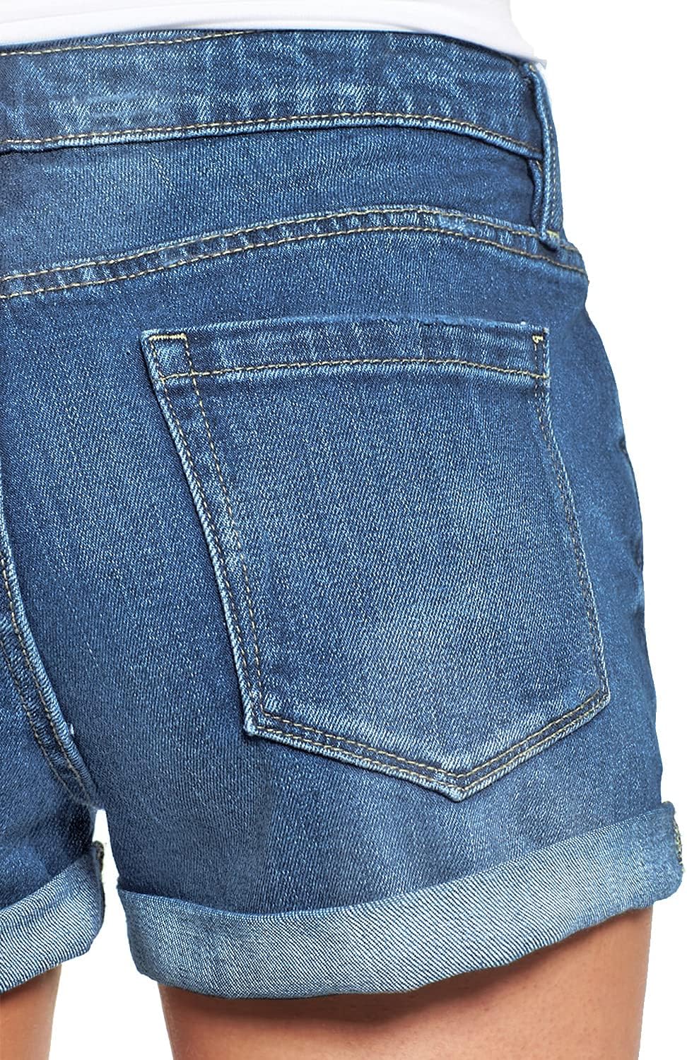 luvamia Women's Denim Jean Shorts High Waisted Stretchy Short Jeans - Image 4