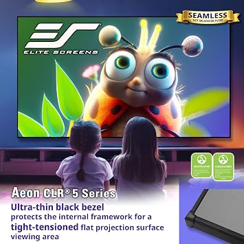 Elite Screens Aeon CLR5 138 Fixed Frame Projector Screen, UST Compatible, 80% Ceiling Light Rejecting (ALR/CLR), 4K/8K HDR Ready, Edge-Free Wall Mount for Home Theater & Gaming, AR138H-CLR5