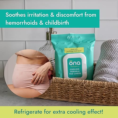 Miniatura 4 de Ona Renewals Protectores Perineales Panty Liners para Mujeres, Esenciales Posparto, Almohadillas Refrescantes de Cobertura Completa con Hamamelis,