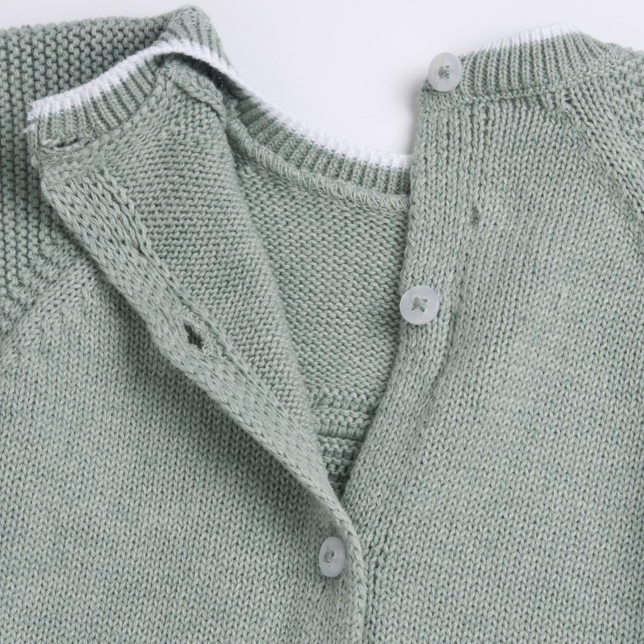 Chicco, Tutina aperta interno gamba in maglia, 100% cotone (Verde, 0 Mesi)