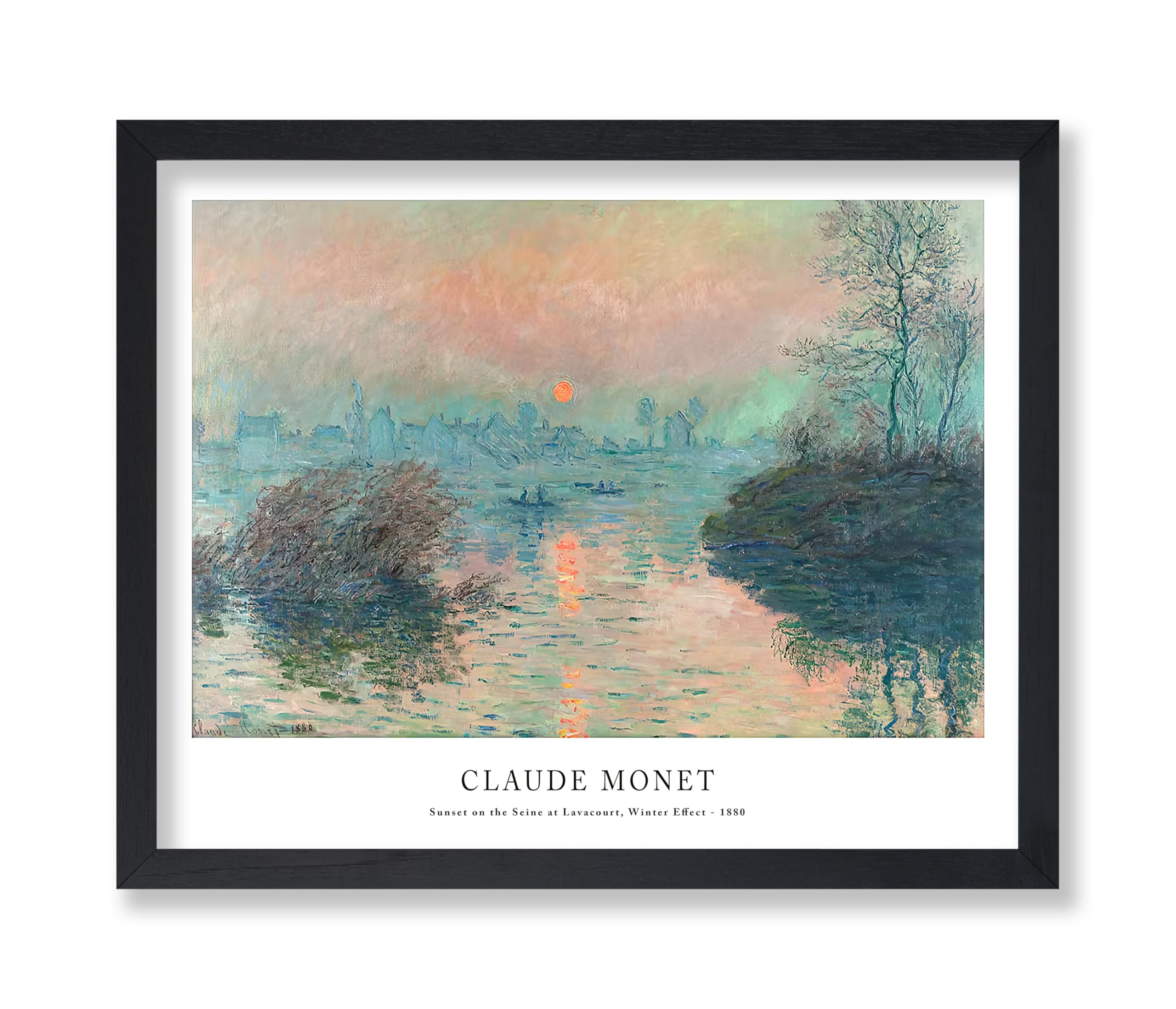 Poster Master Vintage Monet Poster - Retro Watercolor Print - Sunset on the Seine, Abstract, Colorful, Aesthetic - Gift for Artist, Friend - Wall
