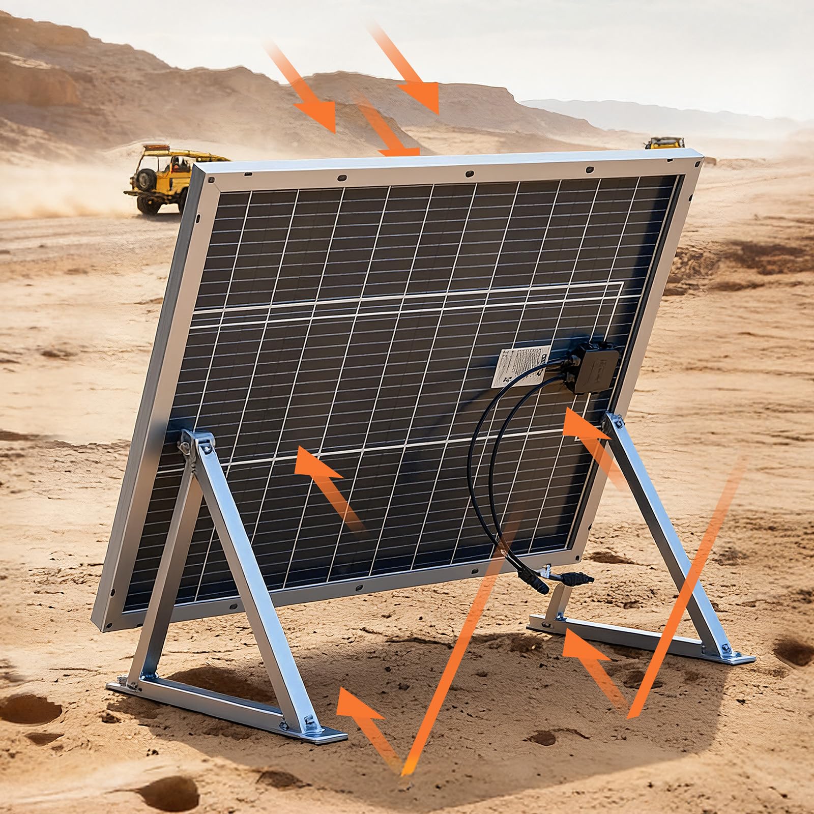 VEVOR Pannelli Solari Bifacciali 2 pezzi da 100 W, Modulo Fotovoltaico Monocristallino di Tipo N Pannello Solare con Uscita MC4 Telaio in Alluminio, Impermeabile IP67 per Auto, Barca, Camper