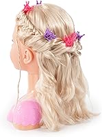 Vista 5 de Bayer: Cabeza para peinar Charlene 27cm con cabello rubio, maquillaje y accesorios para juego creativo