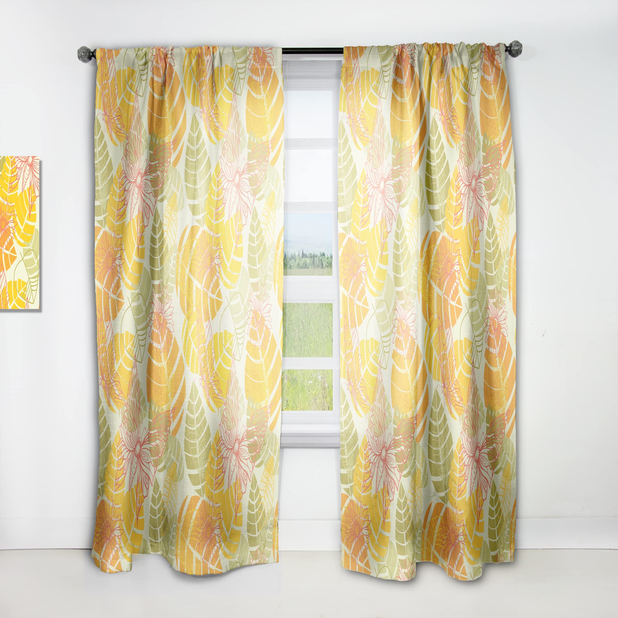 Rideaux Summer Butterfly au tombé lourd pour une décoration raffinée