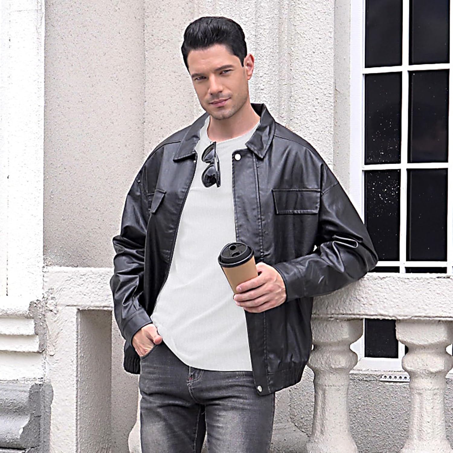 MISS MOLY Men's Long Sleeve Shirts Thermal Underwear Crew Neck T-Shirt Slim Fit Sweater Pullover Cold Top - Image 4