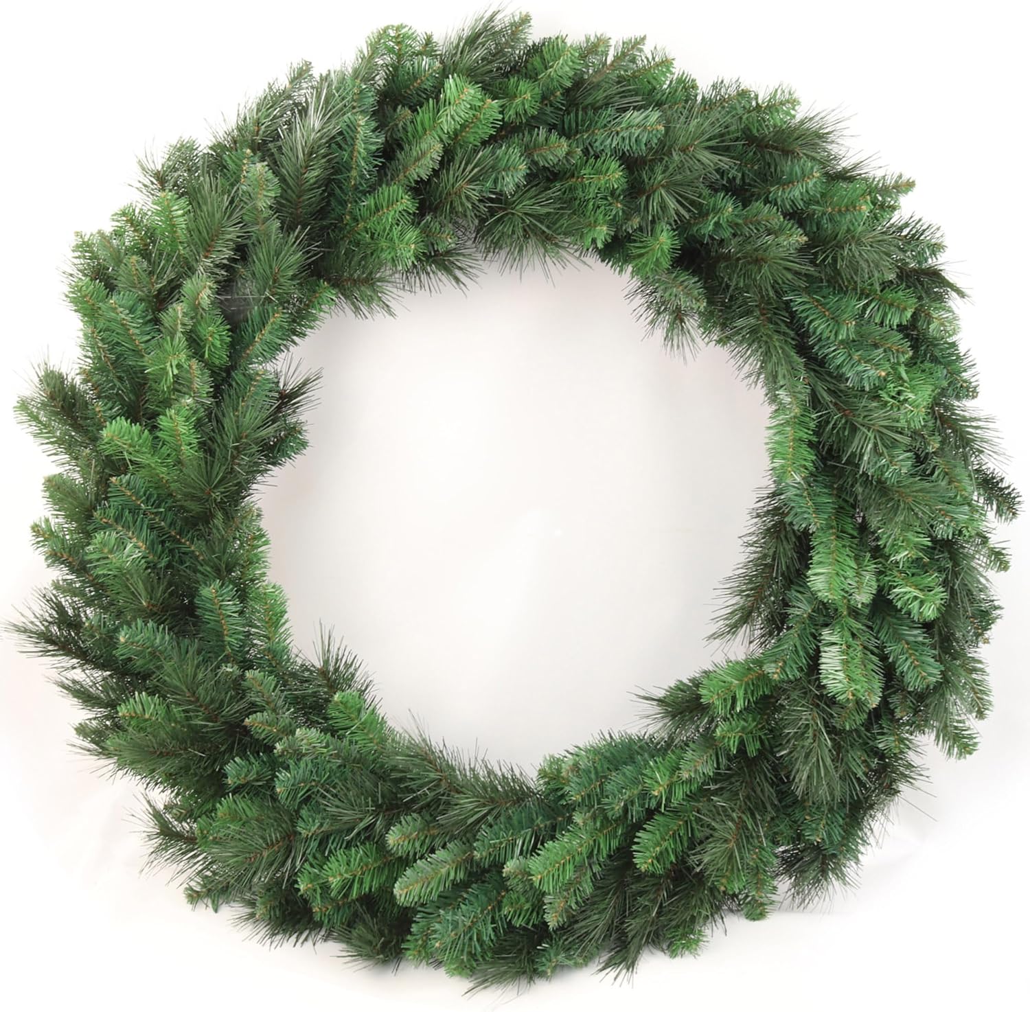 48" Deluxe Evergreen Double Wreath | Lifelike Greenery | Indoor/Outdoor Use | Holiday & Christmas Décor | Perfect for Front Door, Mantels, & Walls