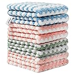 JOYMOOP Microfiber Cleaning Cloth, Mixed Color Towels with Edging, Medium-Small Size 8 Pack (9.8 x 11.8), Absorbent Streak Free Lint Free Rags for Cleaning, Reusable and Washable Towels