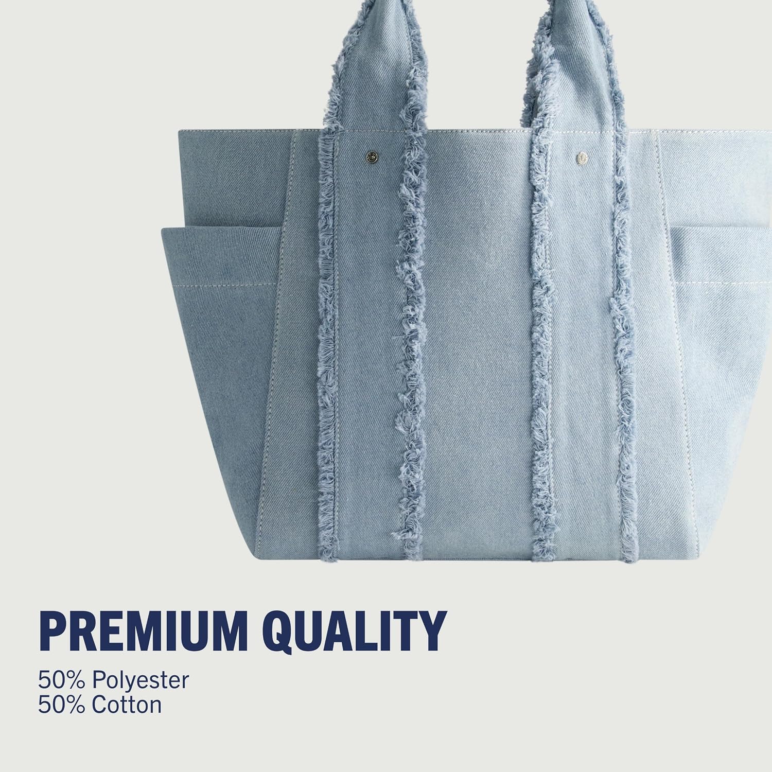 True Religion Women's True Religion Tote Bag, Women's Travel Purse Handbag With Frayed Handle