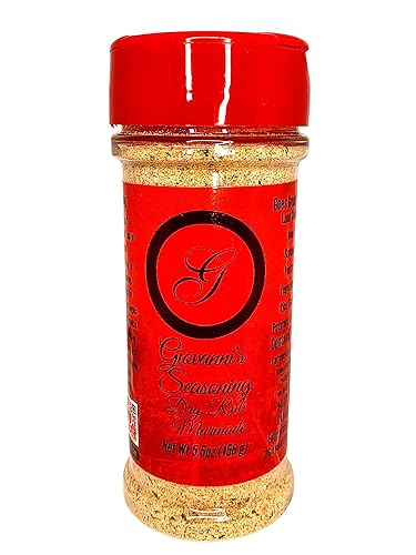 Giovanni's Seasoning Condimento multiusos, adobo seco para frotar en seco, 5.5 onzas (paquete de 2) condimentos para hervir mariscos y cordero,