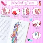 7 8 9 10 11 Year Old Girl Gift Ideas: Teen Girls Gifts 8-12 Years Old Diamond Painting Bookmark Toys for Girls 7-10 Feathers Keychain Arts and Crafts for Kids Age 6-8 Birthday Presents for Kid Adults