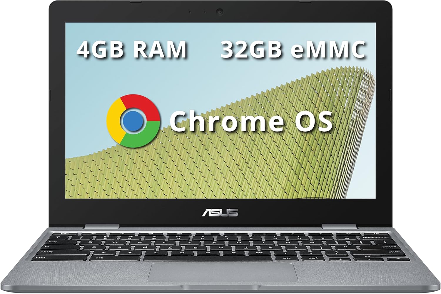 ASUS Chromebook C223NA-DH02 11.6" HD, Intel Dual-Core Celeron N3350 Processor (Up to 2.4GHz) 4GB RAM, 32GB eMMC Storage, Grey (Renewed)