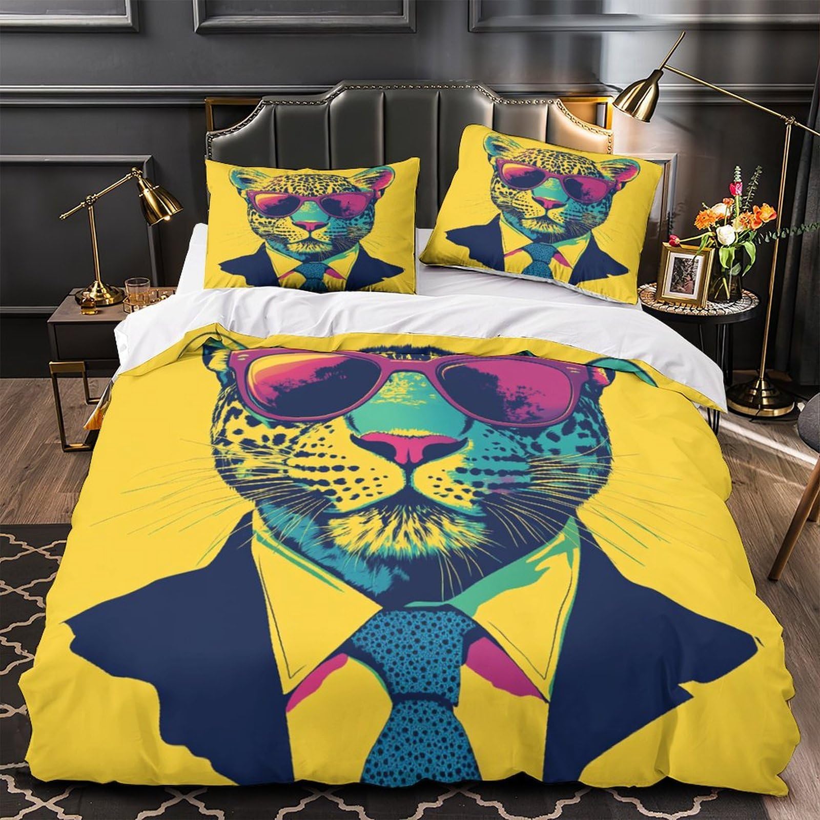 Drap de couette léopard 3D pour transformer une chambre d'ado Pop Art