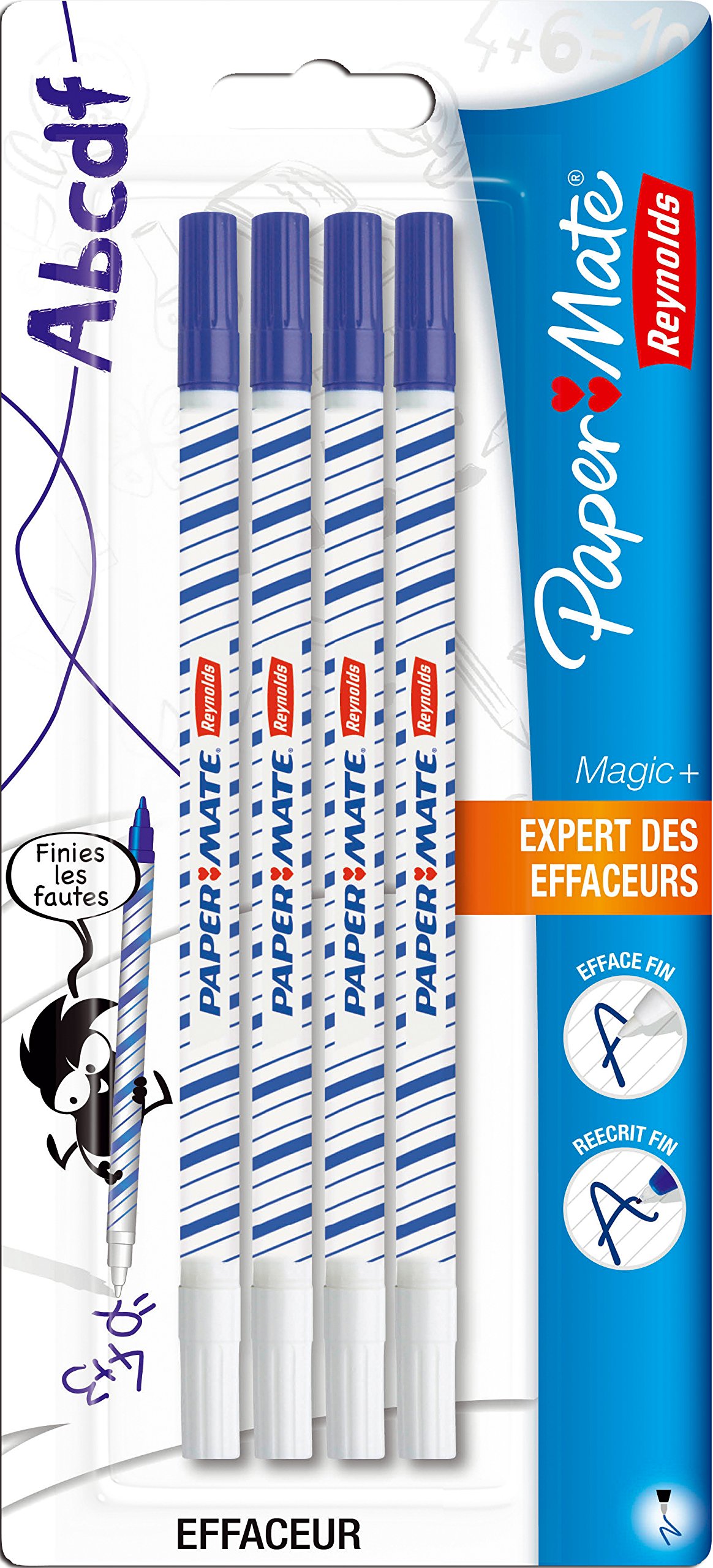 Papermate Rewriter Erasers Fine Tip Pack of 4aa