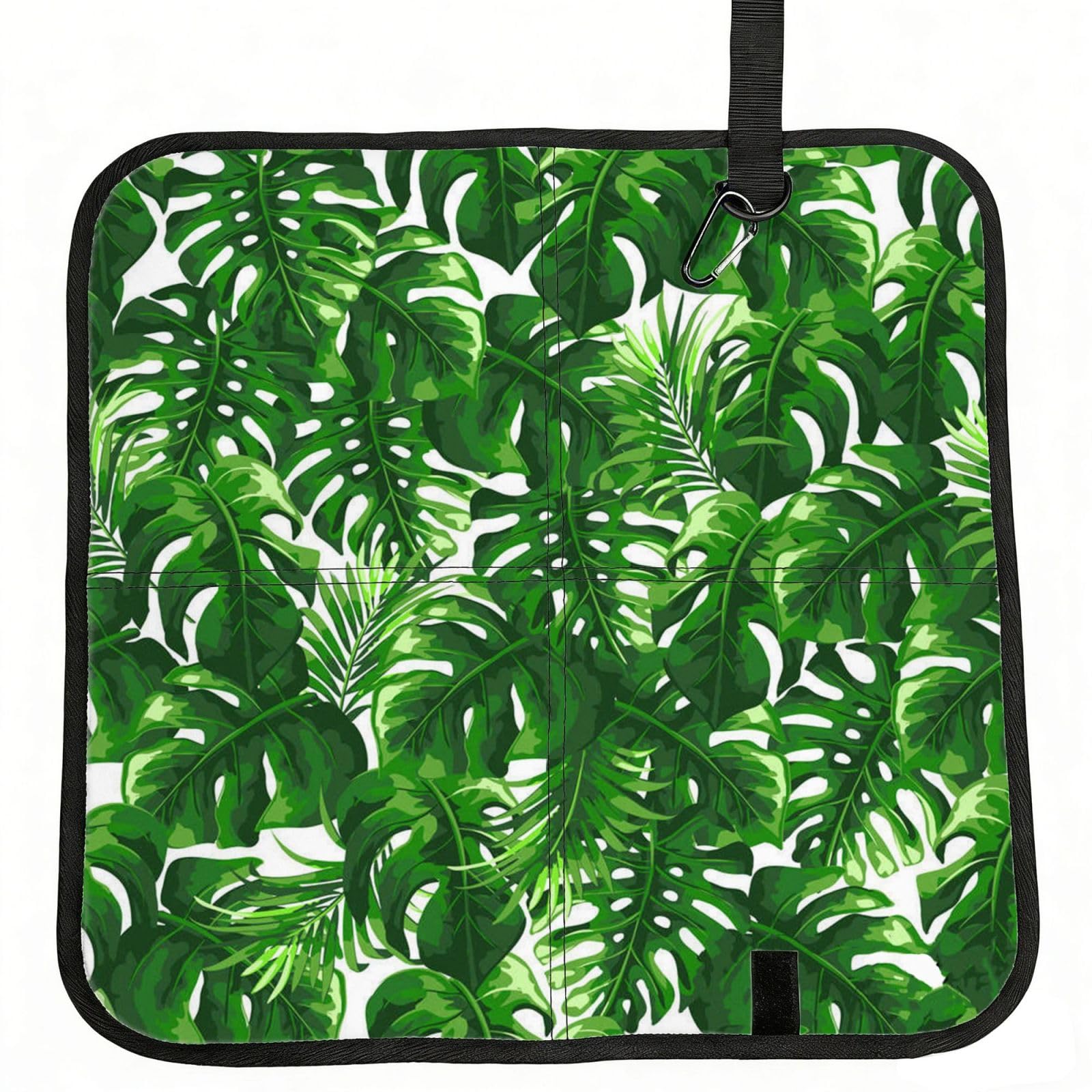 ERCgad Monstera Deliciosa Banana Palm Print Foldable Seat Cushion Portable Chair Pad Lightweight Travel Outdoor Office Home