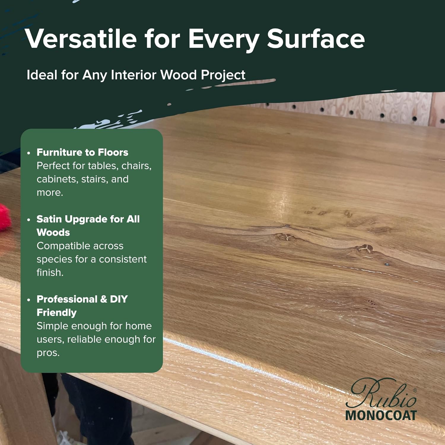 Rubio Monocoat SheenPlus 208 ft² | 0% VOC Satin Look Sheen Enhancer & Wood Finish for Interior Surfaces, Furniture, Floors, Countertops & Tables Finished with Oil Plus 2C | 130 ml
