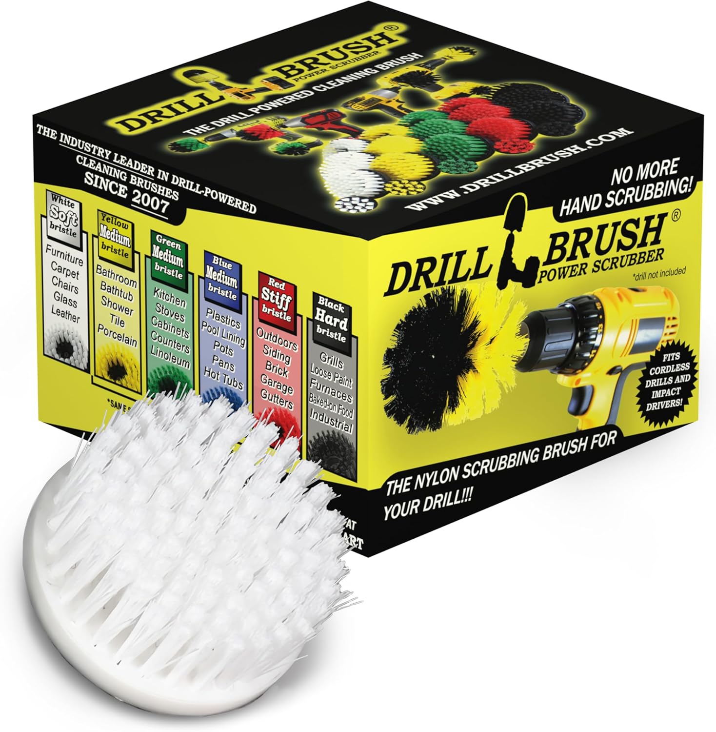 3 Inch Mini Polisher Brush - Hook & Loop Auto Detailing Brush - Interior Car Detailing Kit - Soft Bristle Cleaning Brush - Car Detailing Kit Interior Cleaner - Carpet Cleaning Brush - Auto Care Tool