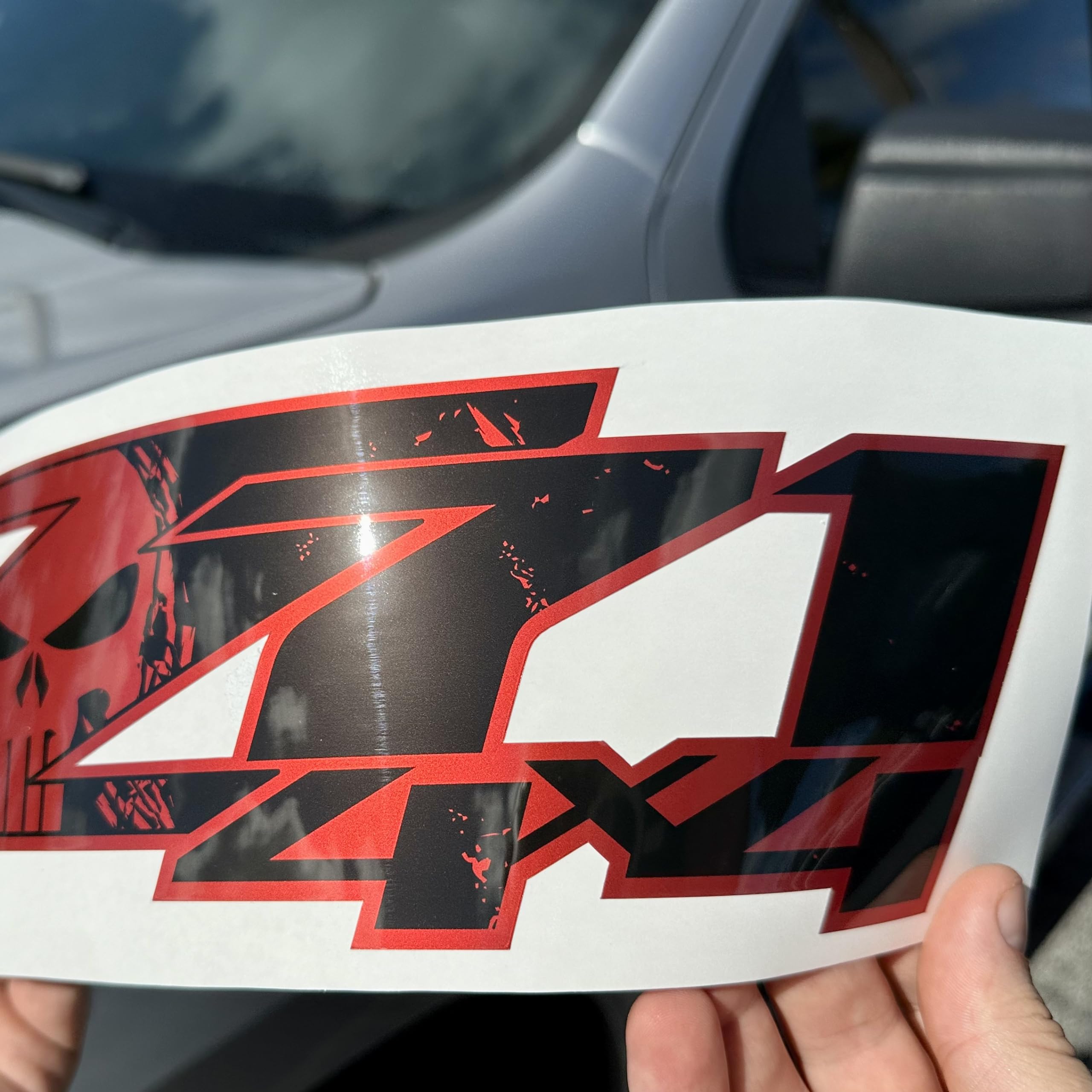 2 Z71 4x4 Decals / Aufkleber In Rot-Schwarz Für Chevy Silverado & GMC Sierra (2007-2013)