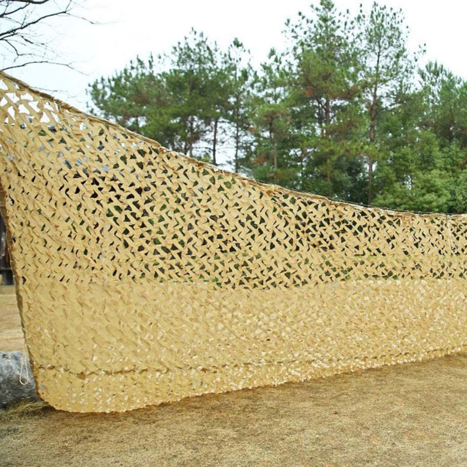 Verstärktes Tarnnetz,Sonnensegel,210d Oxford Tuch Camouflage Netz,Tarnung Netz Für Militär Camping Jagd Bundeswehr Dekorative Autoabdeckung,Sonnenschutz Tarnnetz Sichtschutz,Yellow-3x8m(9.8*26.2ft)