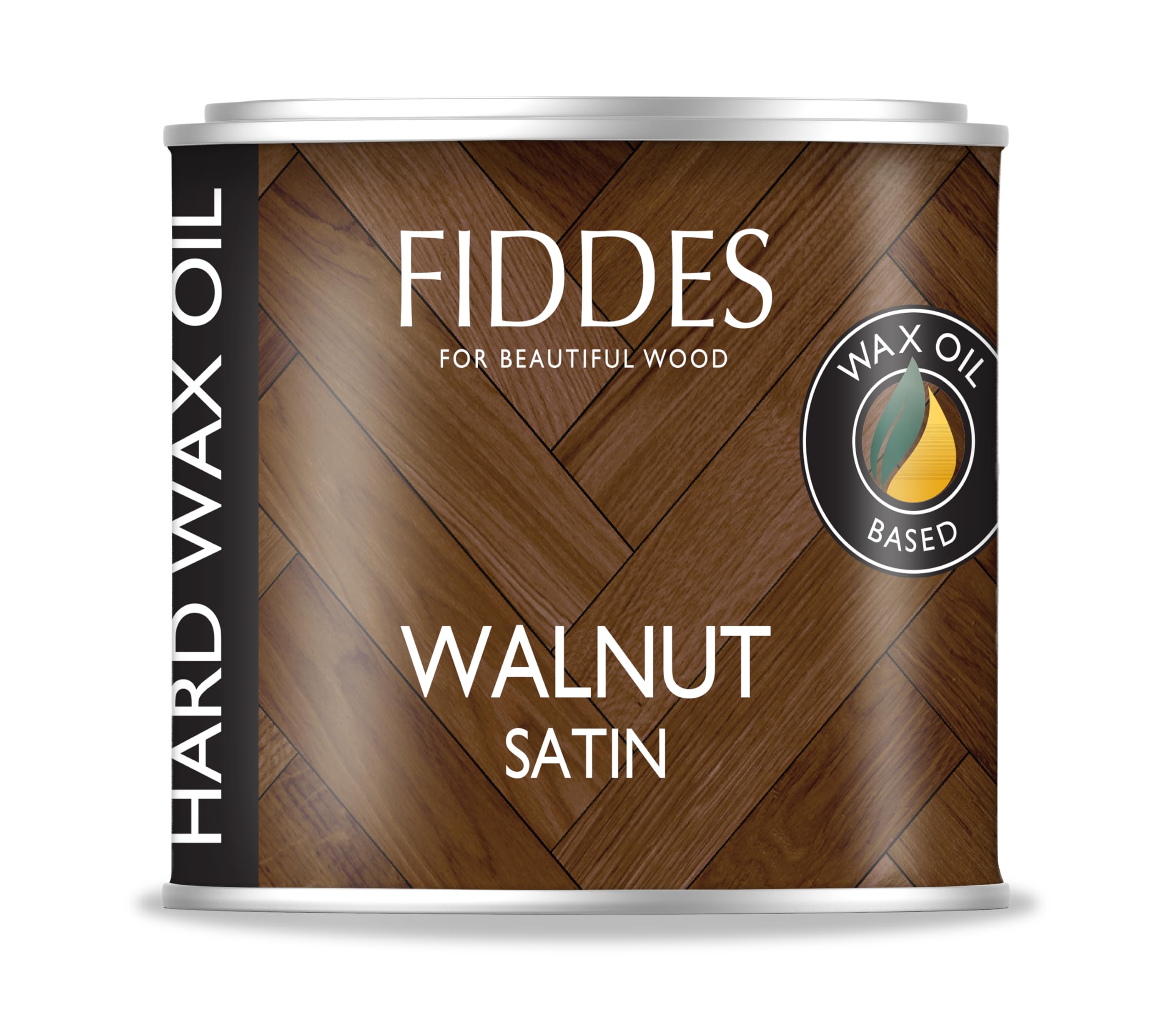 Fiddes Satin Finish Hard Wax Oil 45ml Tester Pot, Walnut
