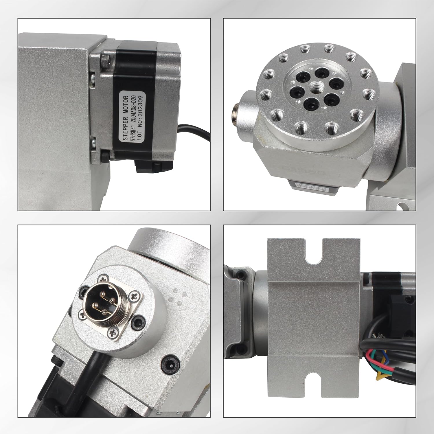 CNCTOPBAOS Rotation 5th Axis Rotary Table,CNC 4th Axis A Axis B C Axis Dividing Head,Waterproof Nema23 Stepper Motor,No Backlash Harmonic Reducer Gearbox 50:1 for CNC Router Engraving Milling Machine