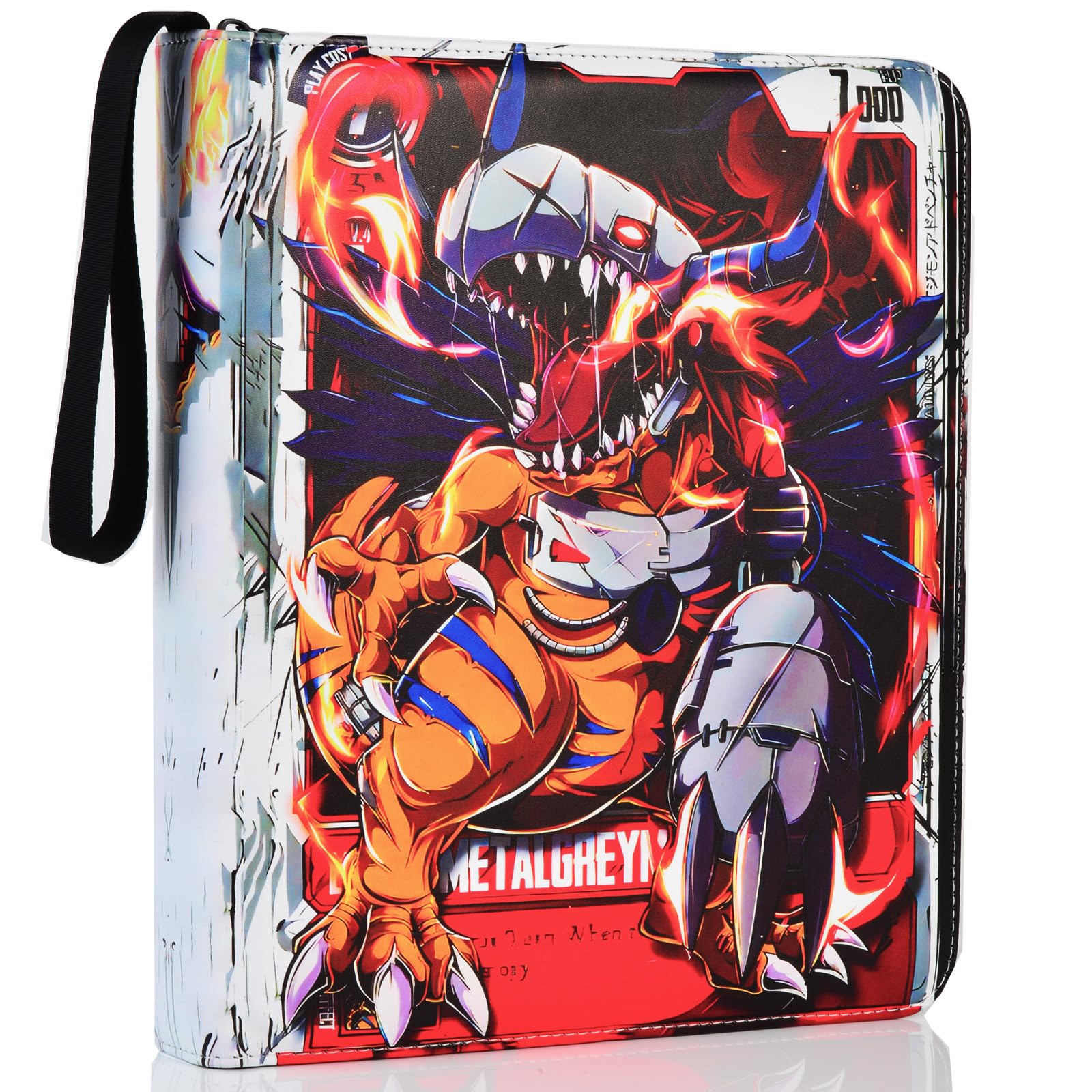 Carpeta de tarjetas coleccionables compatible con tarjetas Digimon TCG, álbum de tarjetas comerciales, 9 bolsillos, capacidad para 990 tarjetas