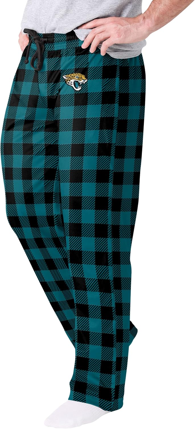 FOCO Men's NFL Team Logo Buffalo Check Lounge Pants