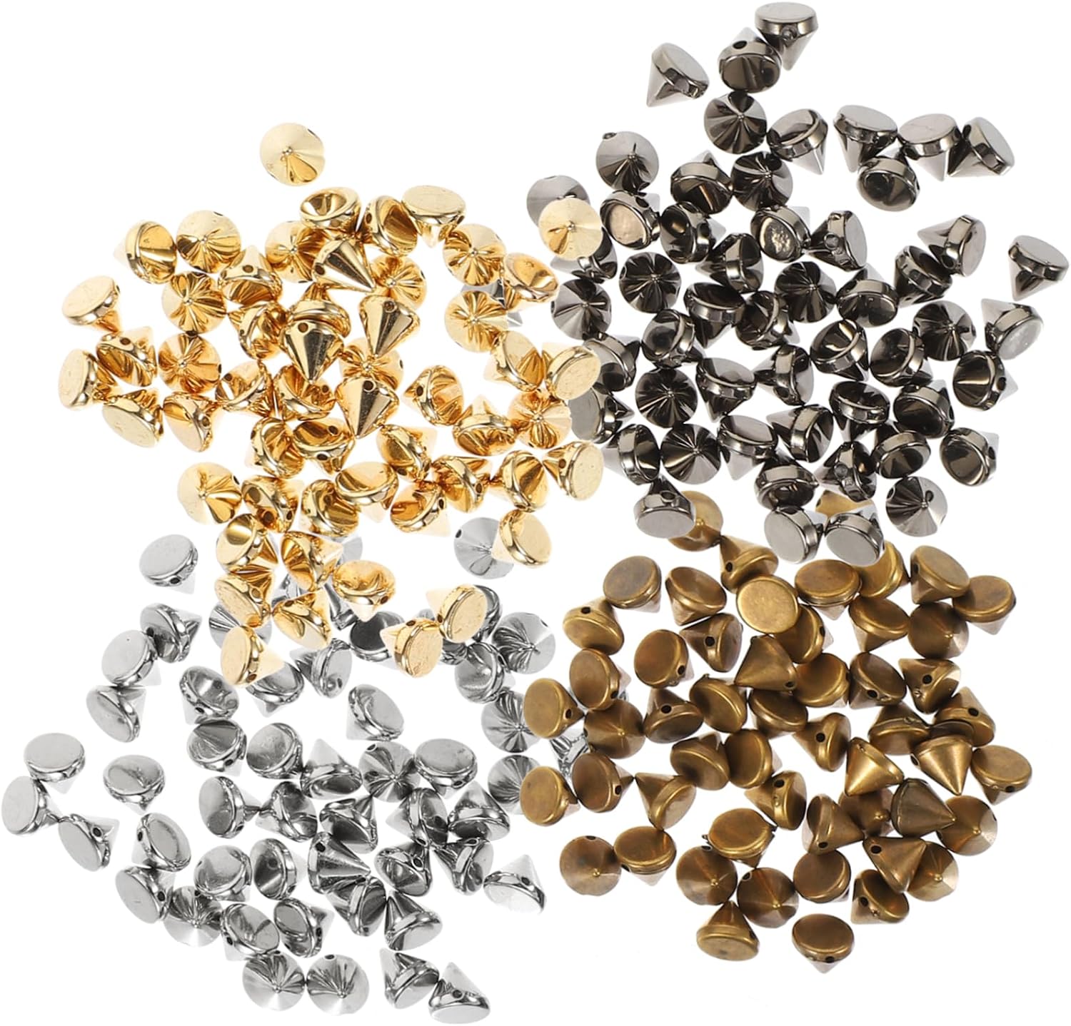 OHPHCALL Crafting Rivet Set 200pcs Clothing Rivets Double Cap Decorative Spikes for DIY Projects Metal Punk Studs