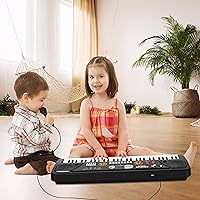 Vista 7 de Kids Keyboard Piano, 61 Keys Electric Piano Keyboard for Kids with Microphone MP3 Function Led Display Educational Musical Toys Birthday Xmas Gifts