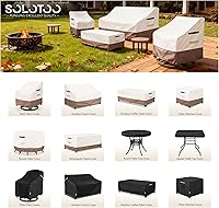 Vista 2 de Funda de mesa redonda para exteriores, impermeable, resistente a los rayos UV, para mesas de patio de 28 pulgadas de diámetro, protector