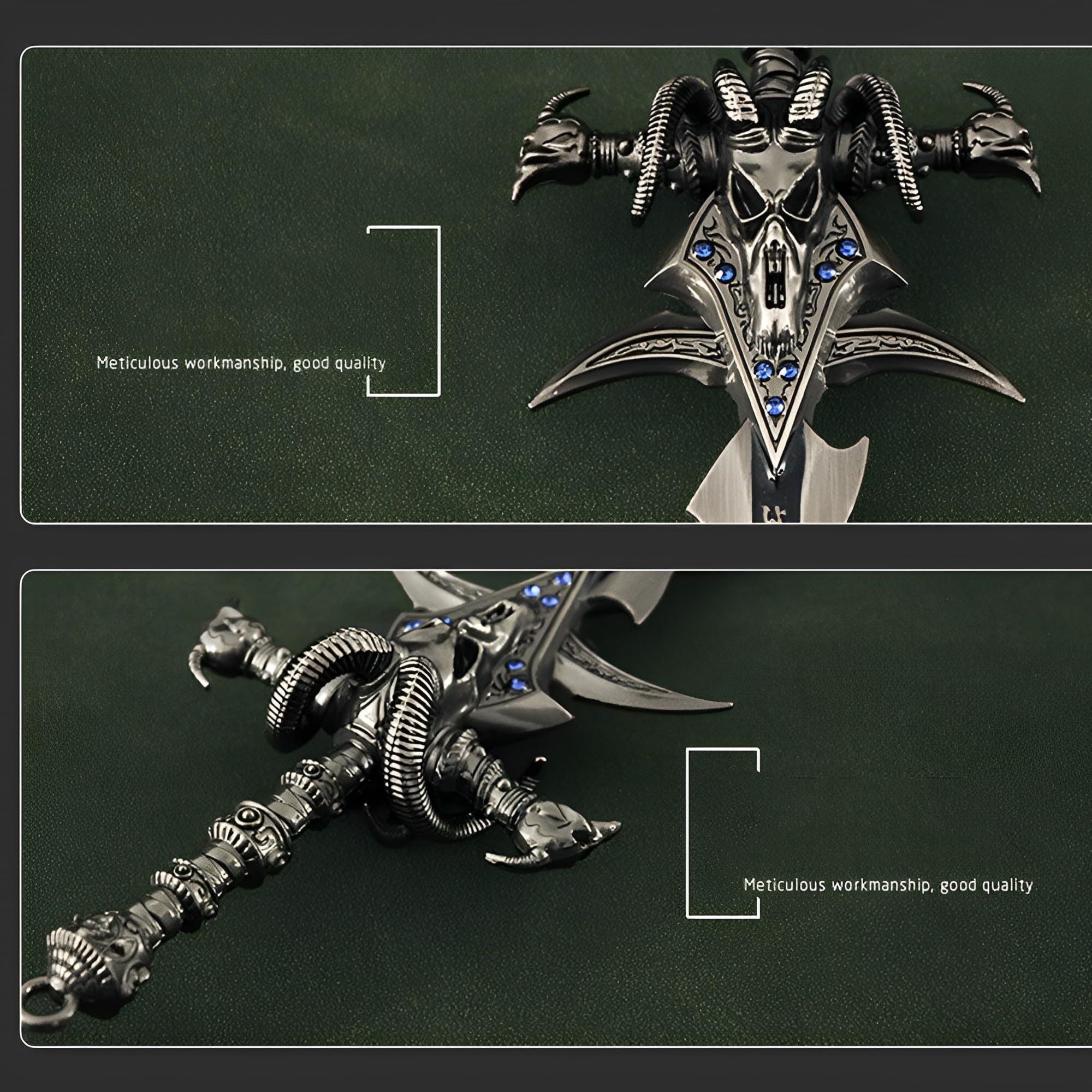 Figurine Anime, Modelli in Miniatura di Personaggi Giochi Fantasy con Supporti, Ashbringer, Frostmourne, Gorehowl