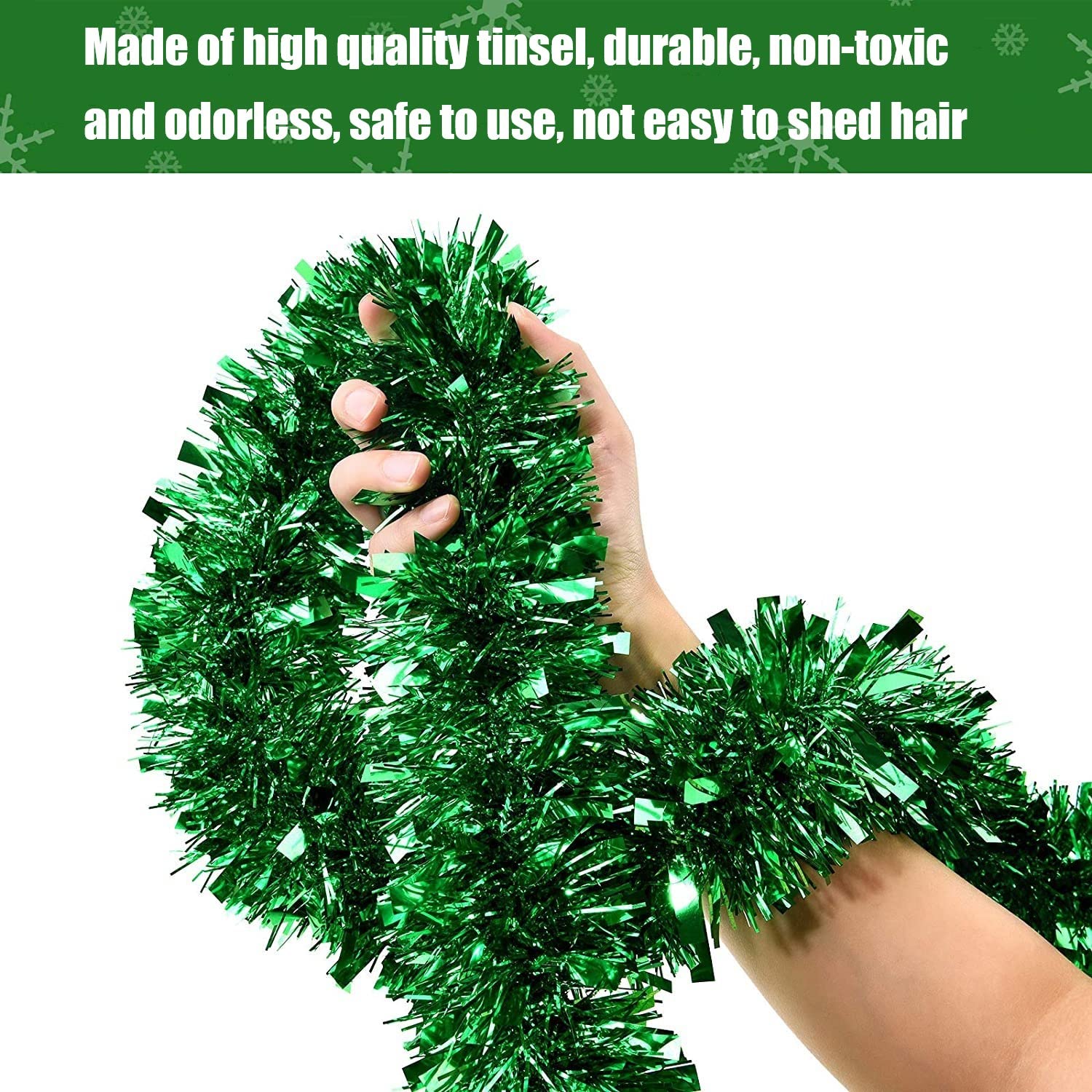 KAHEIGN 8M Christmas Tinsel Garland - Image 2