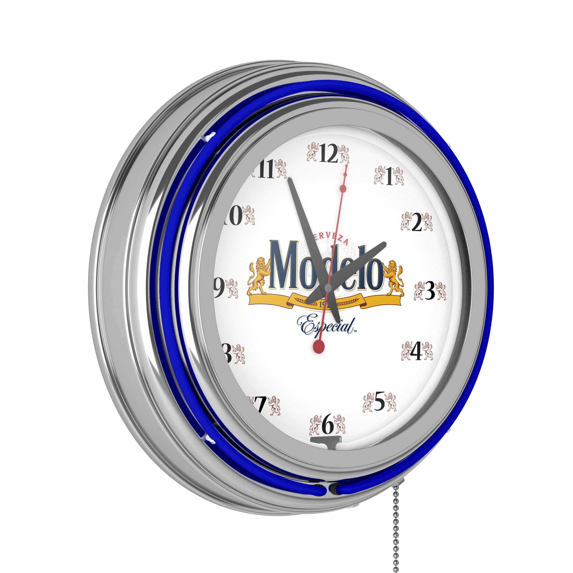 Modelo Chrome Double Rung Neon Clock