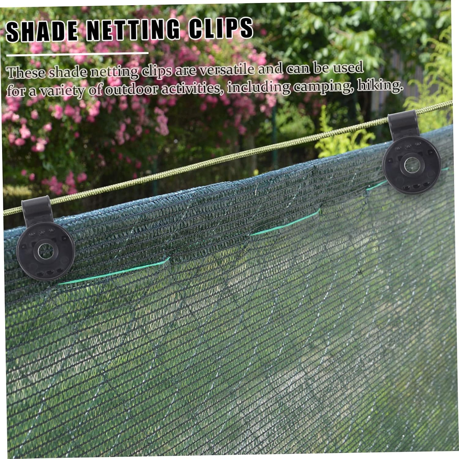 Mipcase 100pcs Sun Shade Net Buckles Fixed Clip for Privacy Screen Mesh Clips for Garden Netting