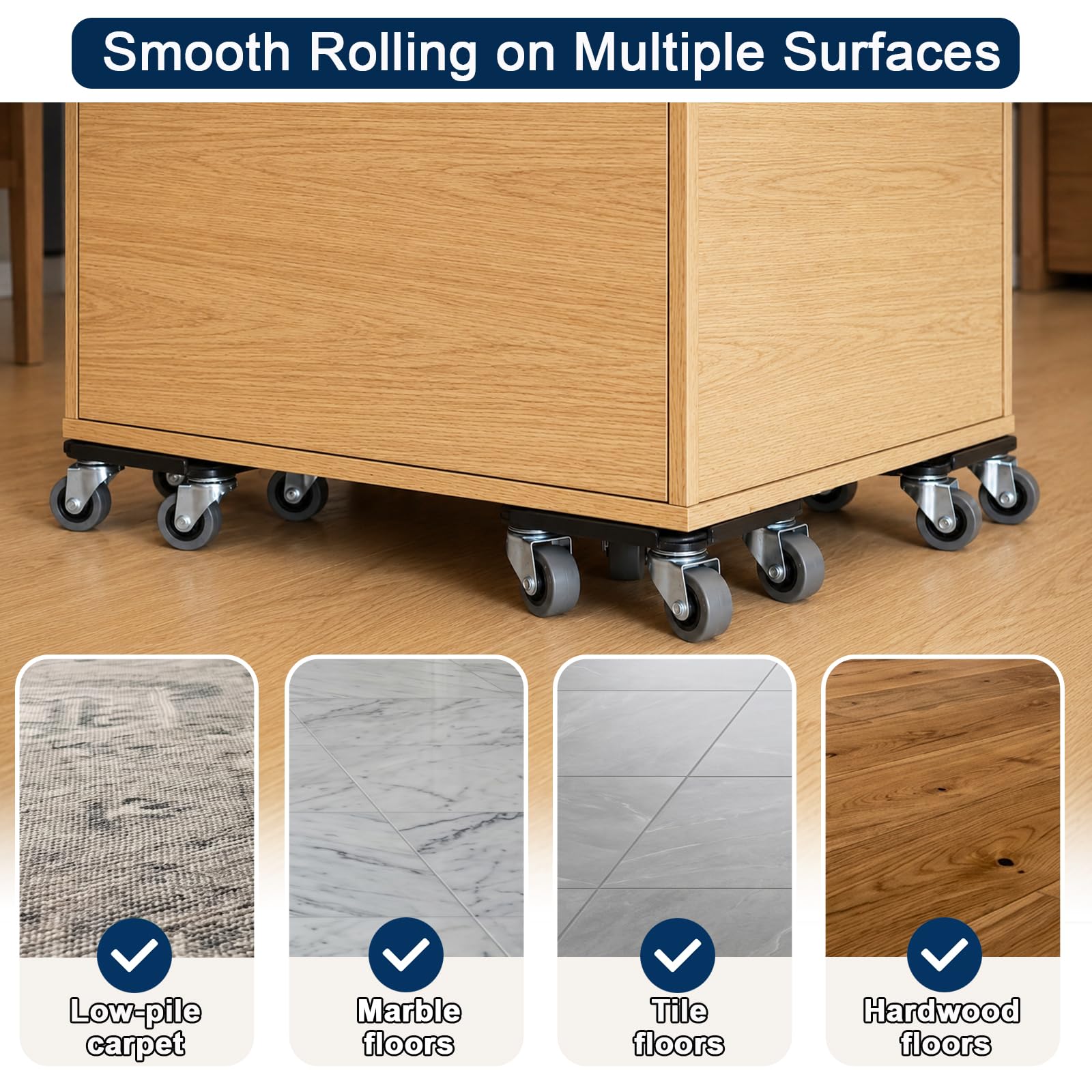 Urvoix Furniture Movers - Heavy Duty Dolly Set -4