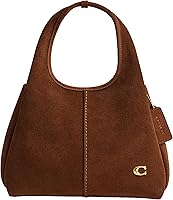 Coach Women's Lana Suede Leather Shoulder Bag - Velvety Soft, Detachable Crossbody Strap, Organized Designer Tote