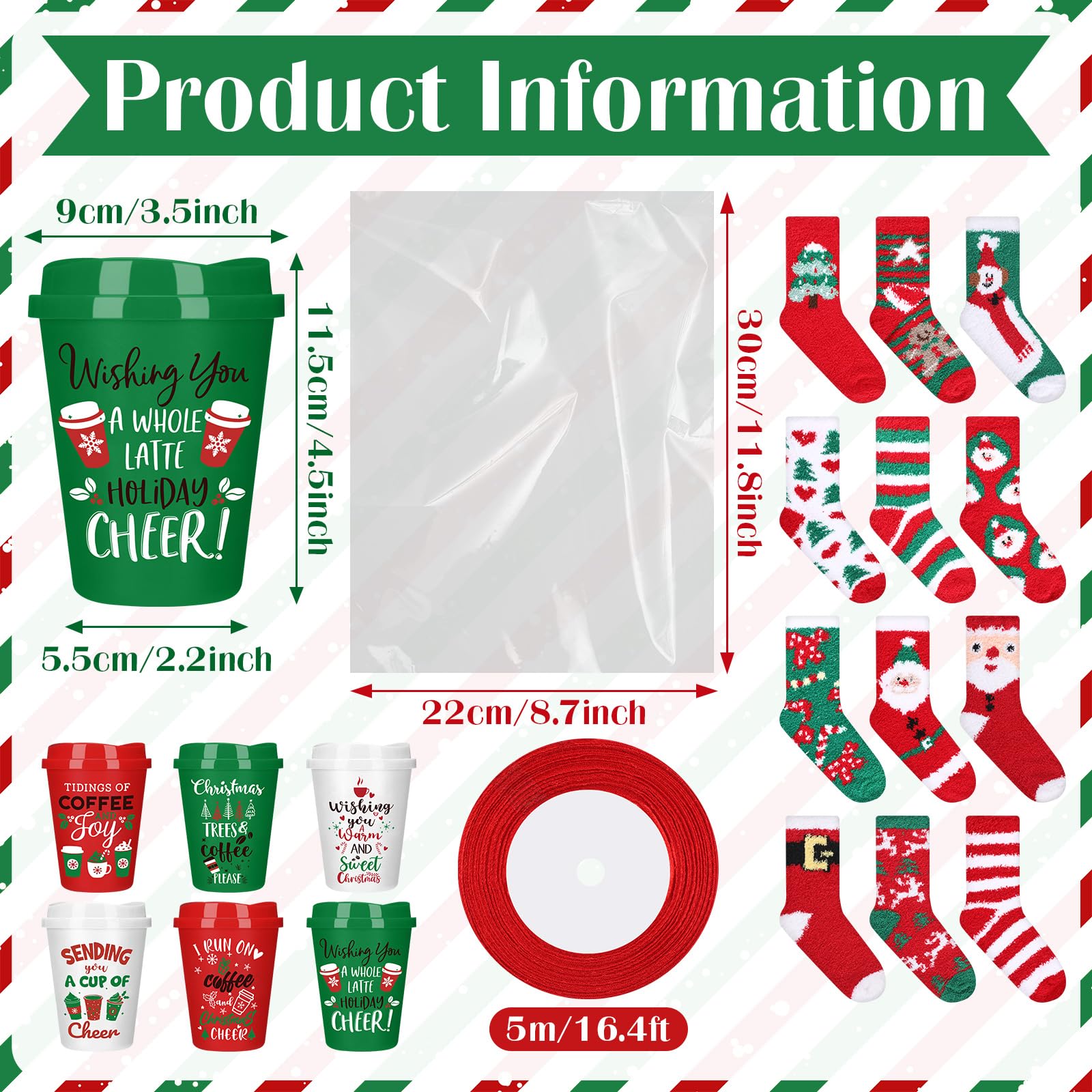 Yungyan 24 Sets klassische Weihnachtsgeschenke für Wichteln und Kollegen