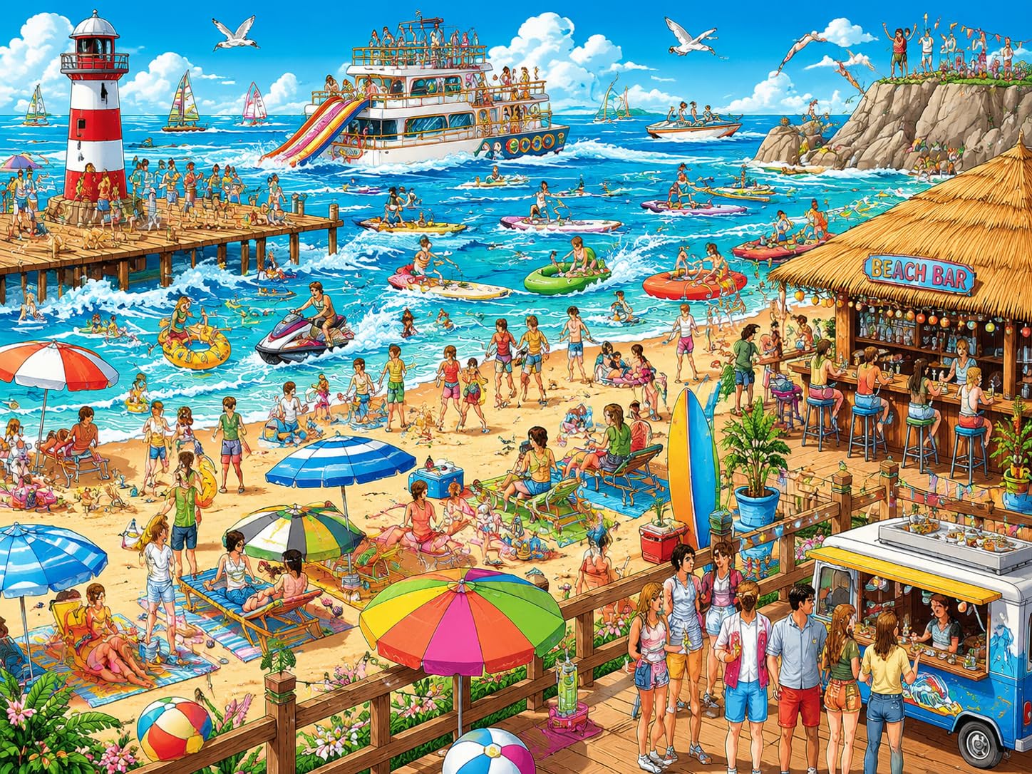 200‑Piece Jigsaw Puzzle for Adults, Summer Seaside