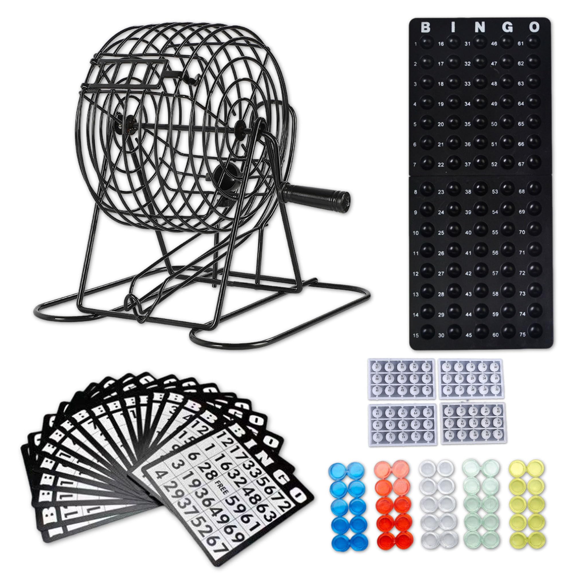 Jeu de Machine de Bingo en Métal, Bingo Boulier en Métal, Lotto Tombola, Jeux Bingo, Jeux Loto, Cartes Bingo, Jeux Interactifs Pour Adultes Et Enfants à Jouer Ensemble, Jeux de Puzzle