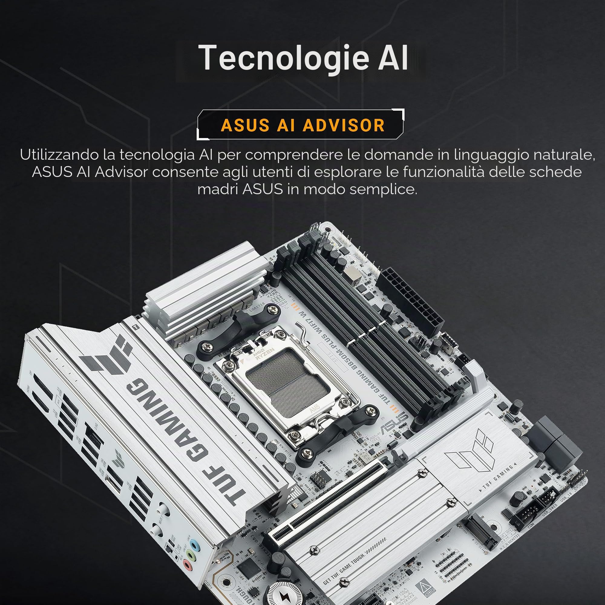 ASUS TUF GAMING B850M-PLUS WIFI7 W AMD B850 Socket AM5 micro ATX (TUF GAMING B850M-PLUS WIFI7 W)