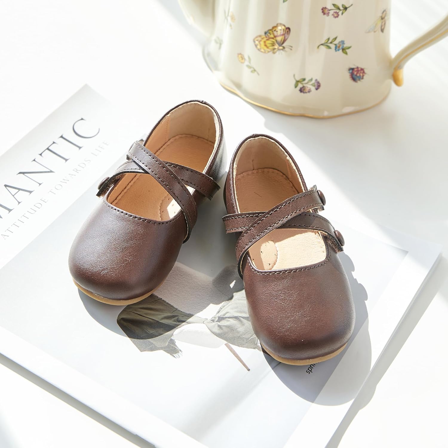 Flaryzone Toddler/Little Girls' Ballerina Flat Mary Jane Princess Dress Shoes - Wedding School Party - Image 7