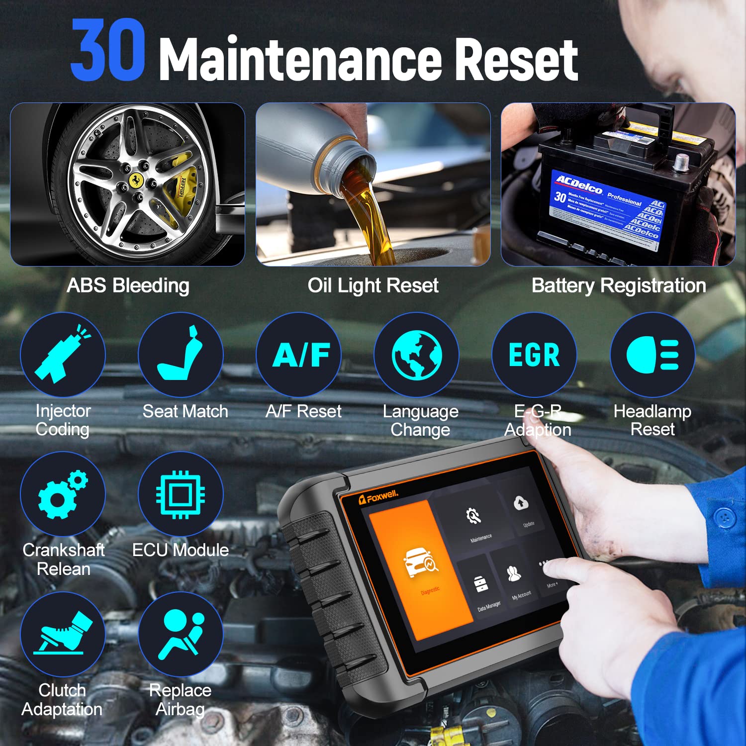 Buy FOXWELL NT809 Bidirectional Scan Tool,2022 Newest All System OBD2
